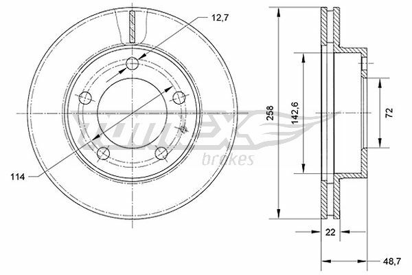 Brzdový kotouč TOMEX Brakes